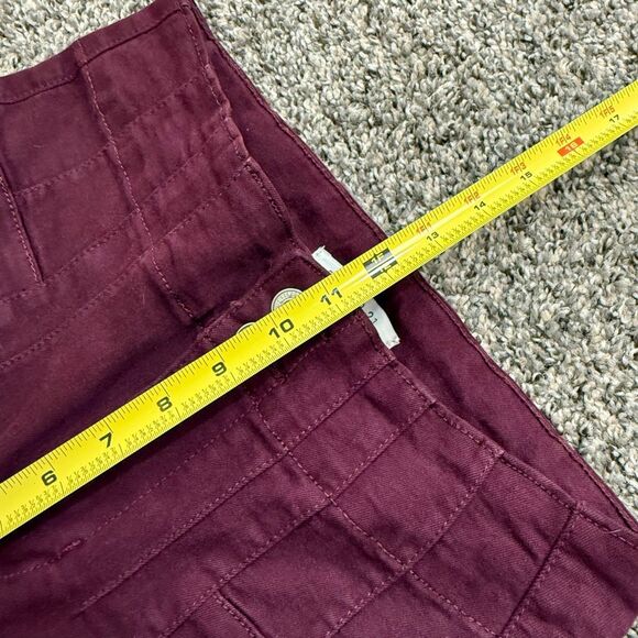 Forever 21 High Rise Waisted Jeans Flare Bellbottom Burgundy Red 28” - Picture 8 of 10